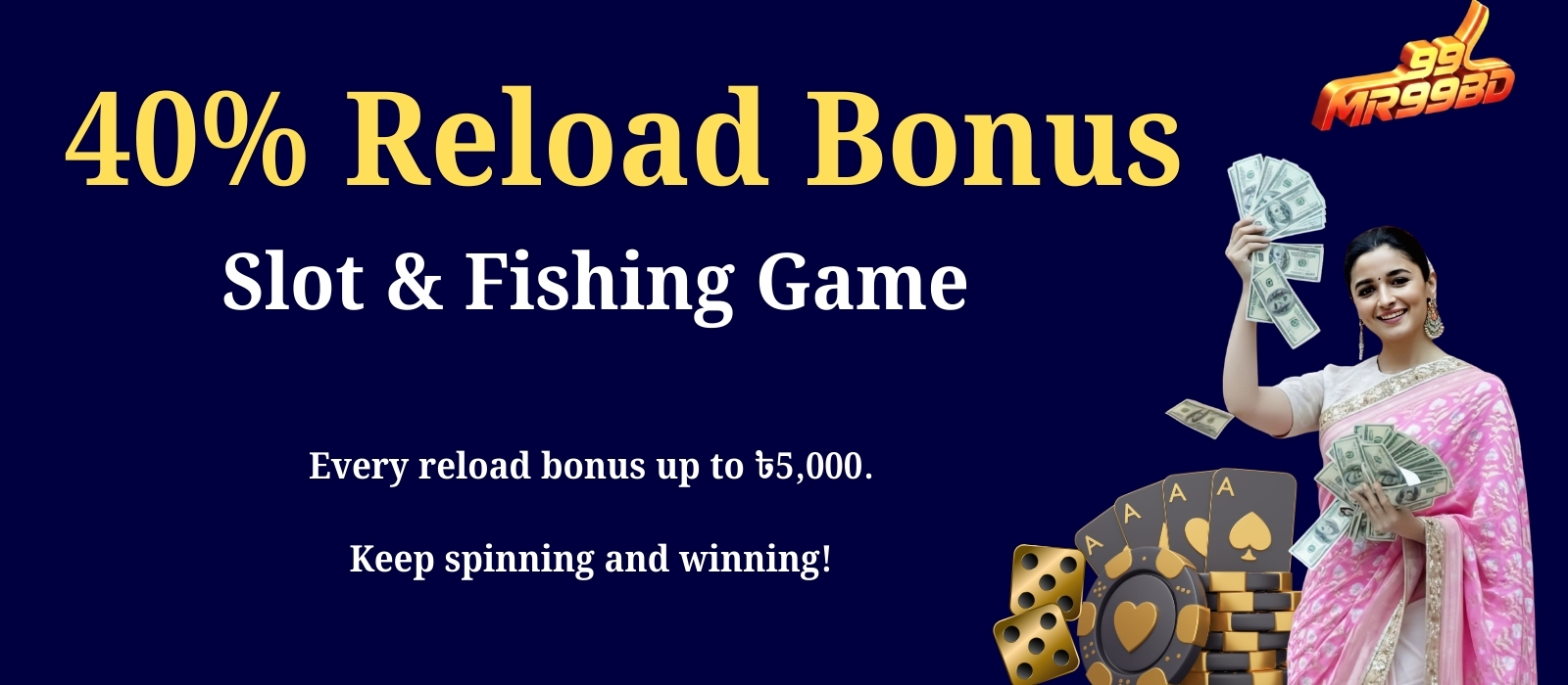 40% Slots Reload Bonus